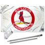 St. Louis Cardinals Vintage Flag Pole and Bracket Kit