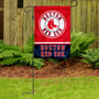 Boston Red Sox Logo Garden Flag and Stand Kit