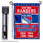 New York Rangers Stanley Cup Champions Garden Banner and Flagpole Holder Stand