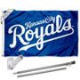 Kansas City Royals Script Flag Pole and Bracket Kit