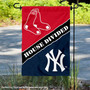 Red Sox and Yankees House Divided Garden Flag