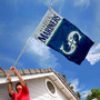 Seattle Mariners Logo Banner Flag with Tack Wall Pads