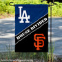 Dodgers and Giants House Divided Garden Flag