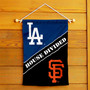 Dodgers and Giants House Divided Garden Flag