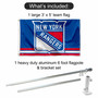 New York Rangers Flag Pole and Bracket Kit