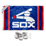 Chicago White Sox Vintage Retro Banner Flag with Tack Wall Pads