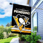 Pittsburgh Penguins Banner Flag and 5 Foot Flag Pole for House