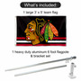 Chicago Blackhawks Black Flag Pole and Bracket Kit