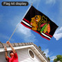 Chicago Blackhawks Black Flag Pole and Bracket Kit