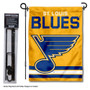St. Louis Blues Gold Garden Banner and Flagpole Holder Stand