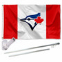 Toronto Blue Jays Canada Flag Pole and Bracket Kit