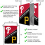 Phillies and Pirates House Divided Garden Flag