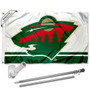 Minnesota Wild Flag Pole and Bracket Kit