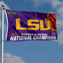 Louisiana State LSU Tigers 2023 Womens College Basketball National Champions Logo Flag