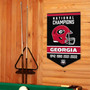 Georgia Bulldogs 4 Time Football National Champions Banner