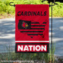 Louisville Cardinals Garden Flag with USA Country Stars and Stripes