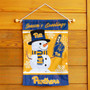 Pitt Panthers Holiday Winter Snowman Greetings Garden Flag