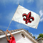 Rajun Cajuns Fleur de lis White Flag