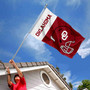 Oklahoma Sooners Football Helmet Flag