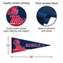 University of Mississippi Banner Pennant with Tack Wall Pads
