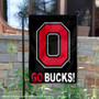 Ohio State University Go Bucks Garden Flag