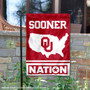 OU Sooners Garden Flag with USA Country Stars and Stripes