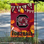 South Carolina Gamecocks Fall Football Autumn Leaves Decorative Garden Flag
