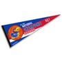 Kansas KU Jayhawks 6 Time Basketball National Champions Pennant