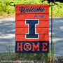 Illinois Fighting Illini Welcome To Our Home Garden Flag