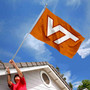 Virginia Tech Hokies Orange VT Logo Flag