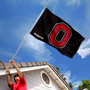 Ohio State Buckeyes Black Block O Logo Flag