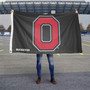 Ohio State Buckeyes Black Block O Logo Flag