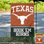 Texas UT Longhorns Hook em Horns Garden Flag