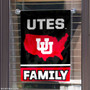 Utah Utes Garden Flag with USA Country Stars and Stripes