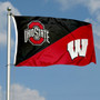 Ohio State vs Wisconsin House Divided 3x5 Flag