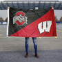 Ohio State vs Wisconsin House Divided 3x5 Flag