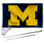 Michigan Wolverines Block M Flag Pole and Bracket Kit