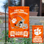 Clemson Tigers 3 Time Champions Garden Flag