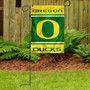 Oregon Ducks Logo Garden Flag and Pole Stand