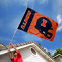 Illinois Fighting Illini Football Helmet Flag