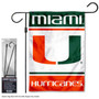 Miami Canes Logo Garden Flag and Pole Stand