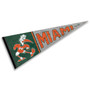 Miami Hurricanes Throwback Retro Vintage Pennant Flag