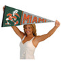 Miami Hurricanes Throwback Retro Vintage Pennant Flag