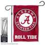 Alabama Crimson Tide Circle Logo Garden Flag and Pole Stand