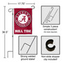 Alabama Crimson Tide Circle Logo Garden Flag and Pole Stand