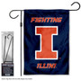 Illinois Fighting Illini Logo Garden Flag and Pole Kit