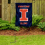 Illinois Fighting Illini Logo Garden Flag and Pole Kit