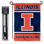Illinois Fighting Illini Garden Flag and Pole Stand Holder