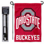 Ohio State Buckeyes Garden Flag and Stand