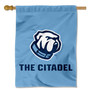 Citadel Bulldogs Wordmark Mascot Double Sided House Flag